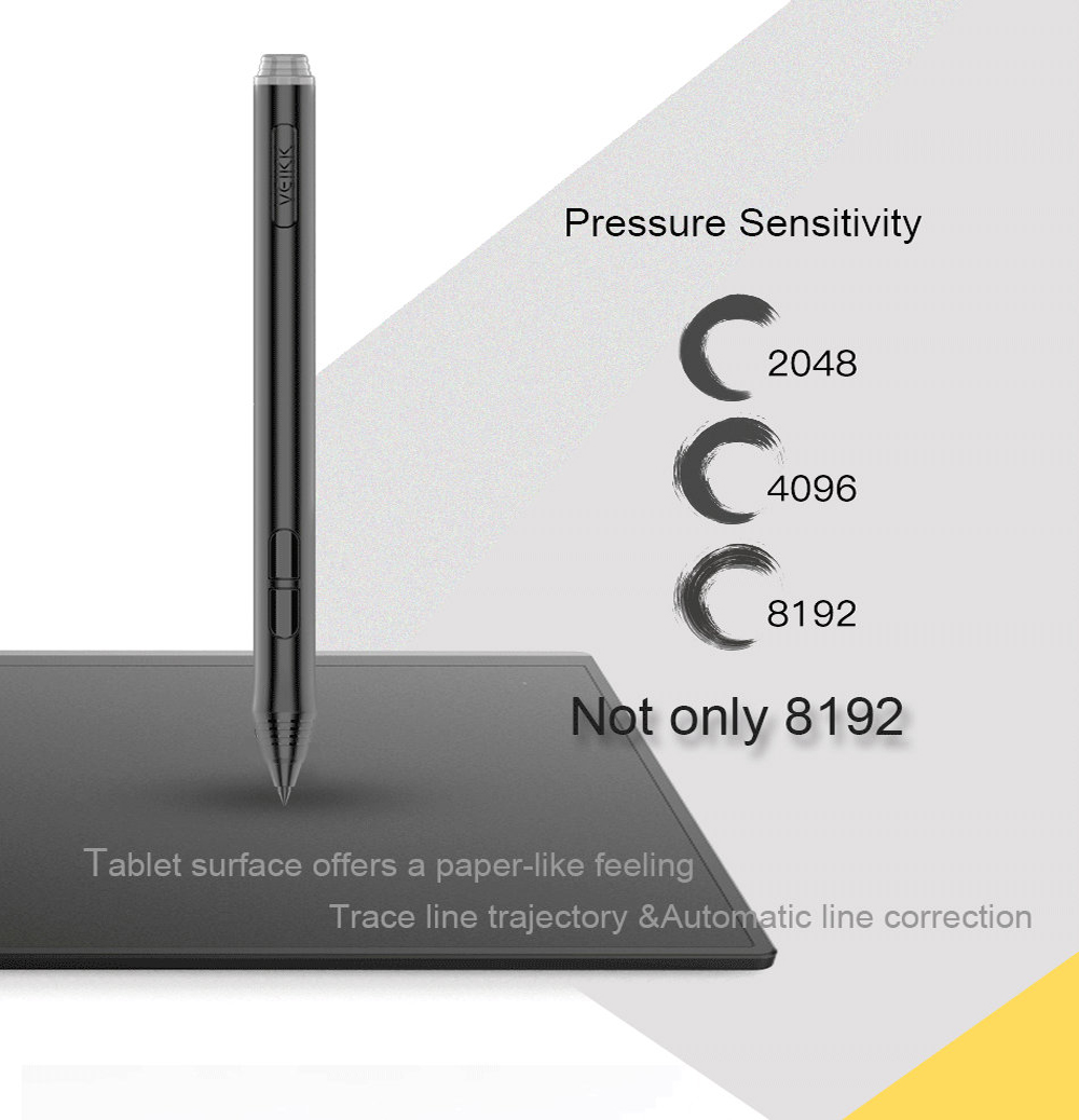 Graphics Drawing Tablet VEIKK A15 10x6 inch Graphic Pen Tablet with Battery-Free Passive Stylus and 12 Shortcut Keys
