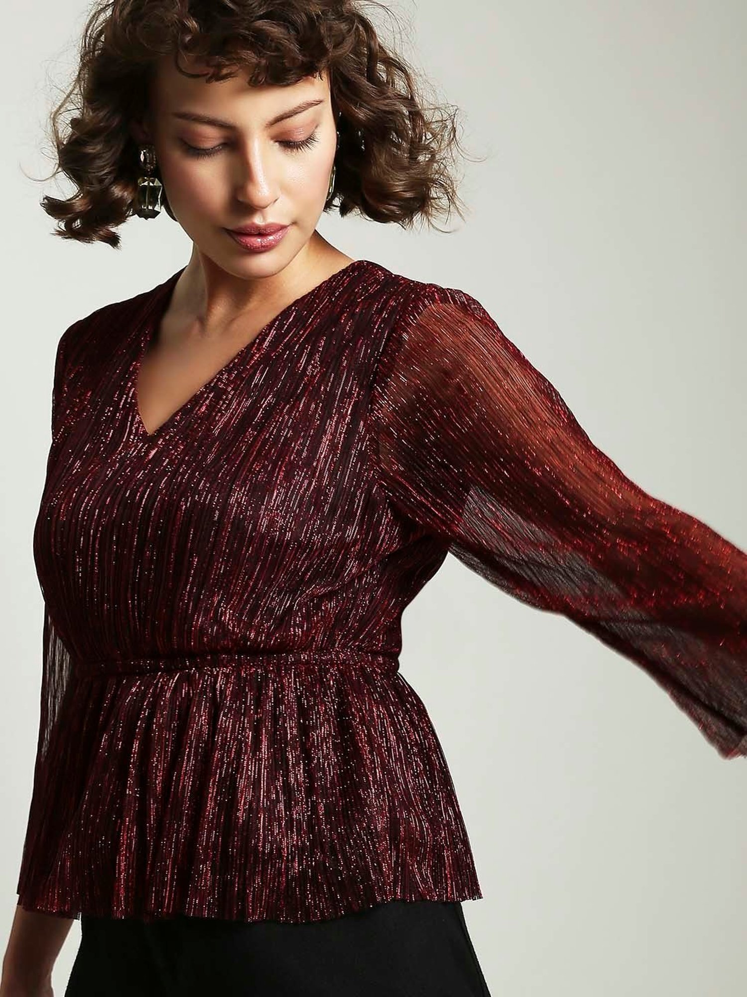 Vero Moda Maroon Regular Fit Top