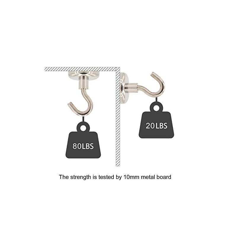 Magnetic Hooks Refrigerator,Cruise Ship Accessories, 80LBS Super Magnets with Neodymium Rare Earth for Hanging, Door Holder, Keys, Home, Office, Refrigerators, BBQ, Pack of 5.