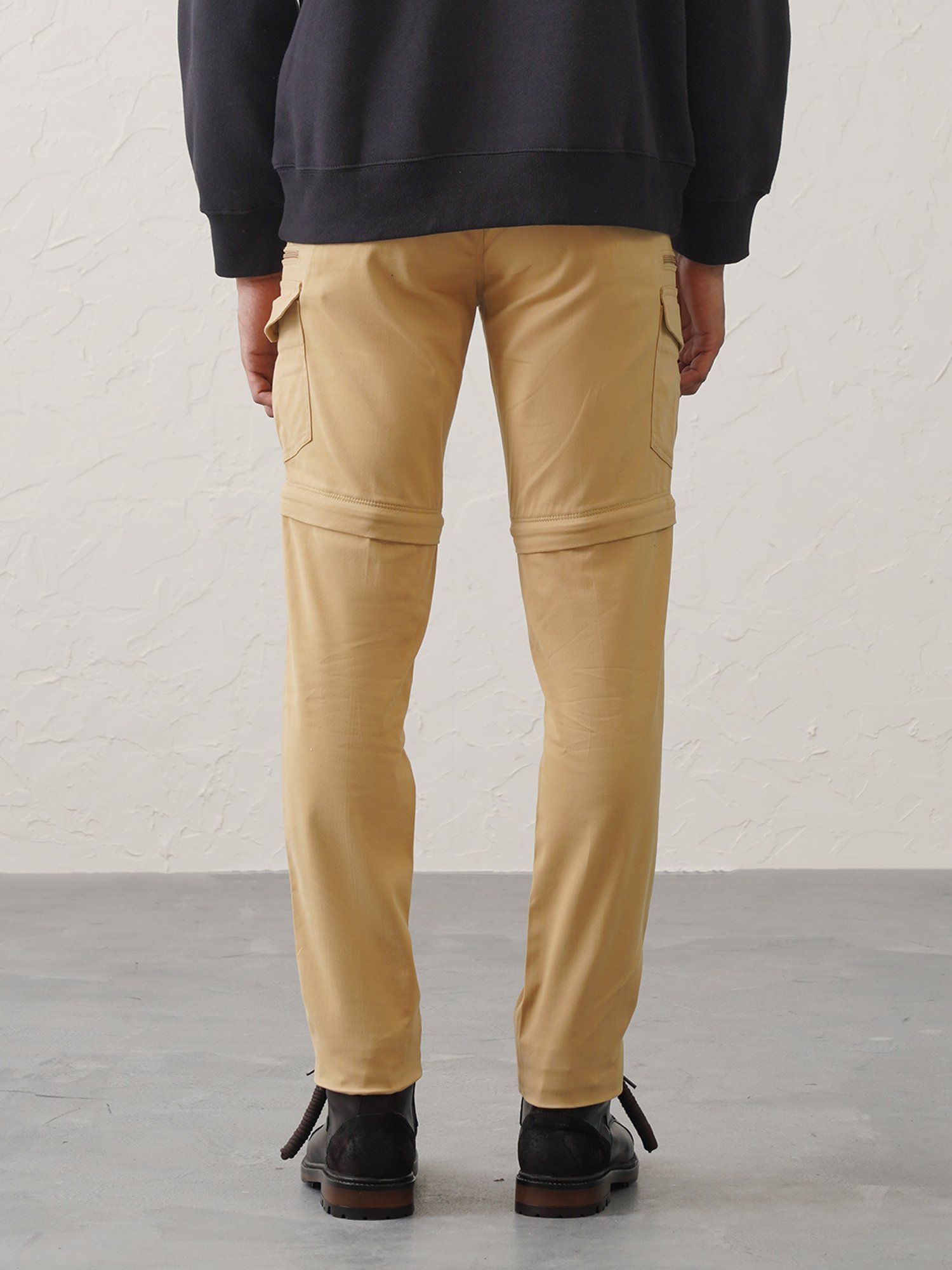 MinusOne Khaki Regular Fit Detachable Cargos