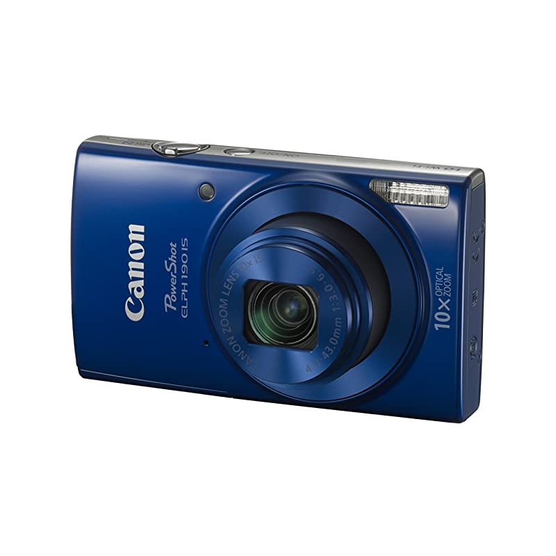 PowerShot ELPH 190 IS Digital Camera (Blue) with 10x Optical Zoom and Built-In Wi-Fi