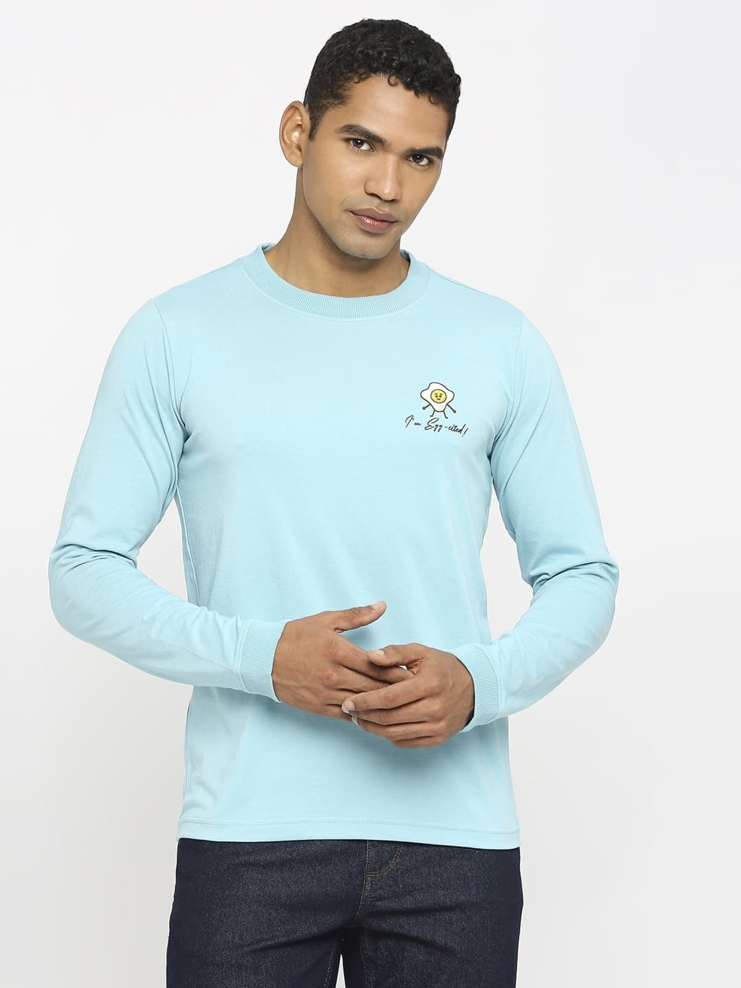 Basics Aqua Cotton Muscle Fit T-Shirt