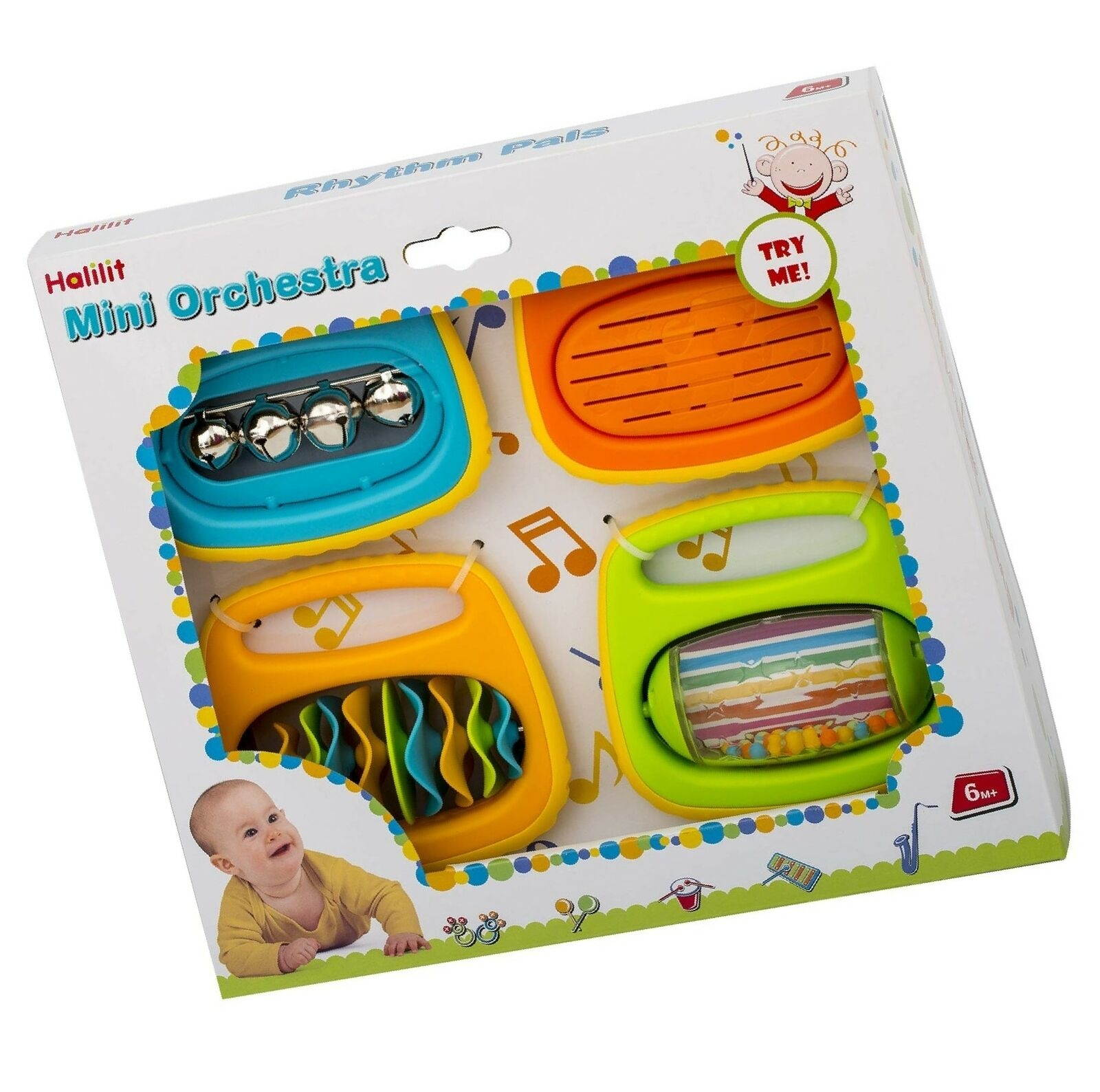 Edushape Halilit HL6600 4 Piece Mini Orchestra, Tropical