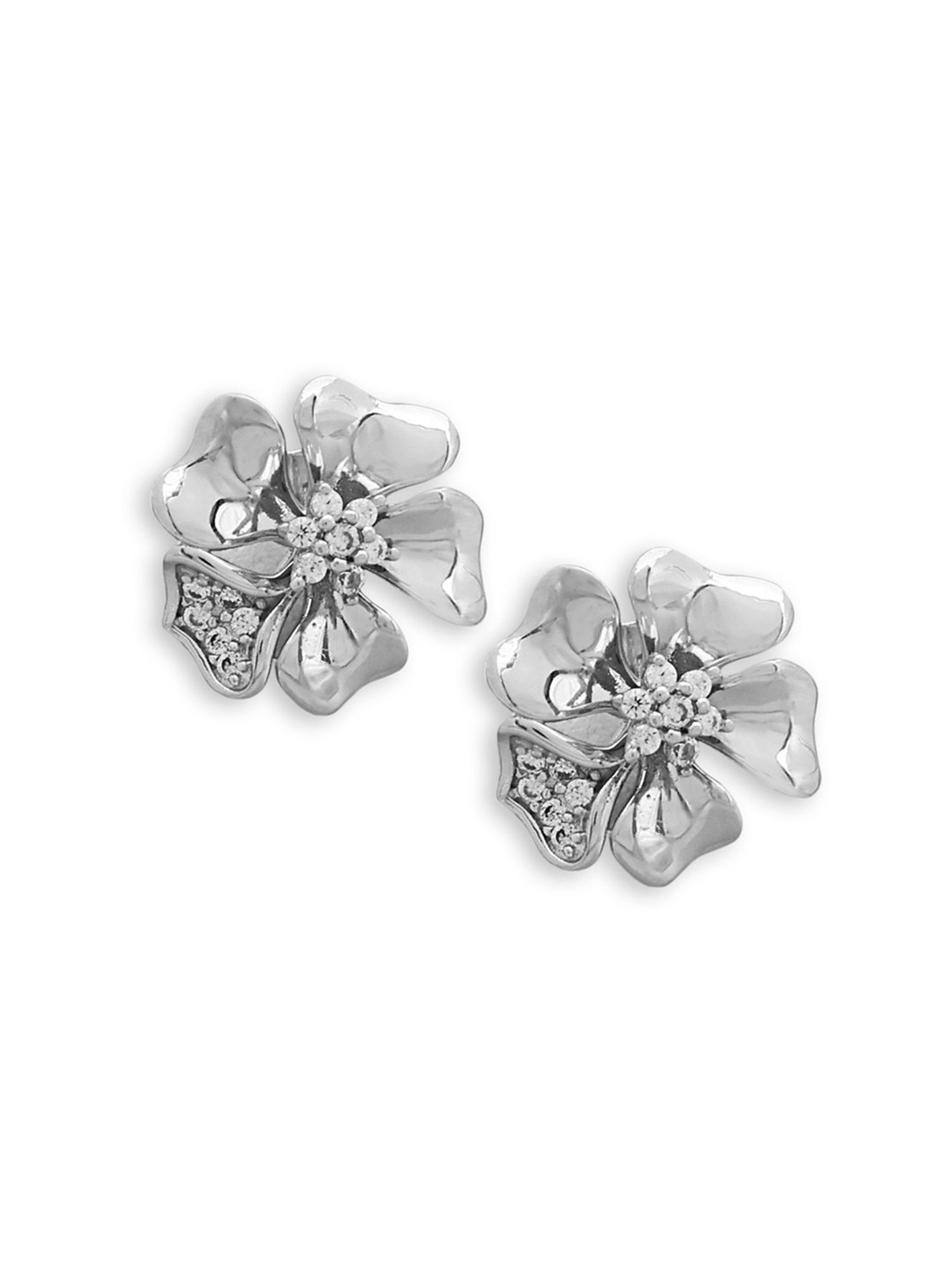 The Real Effect London Silver Stud Earrings for Women