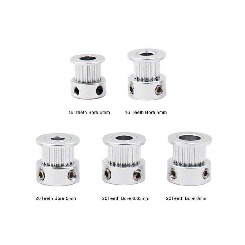 GT2 20 Gear Teeth Bore 5mm 3D Printer Timing Pulley for GT2 - 6mm Belt