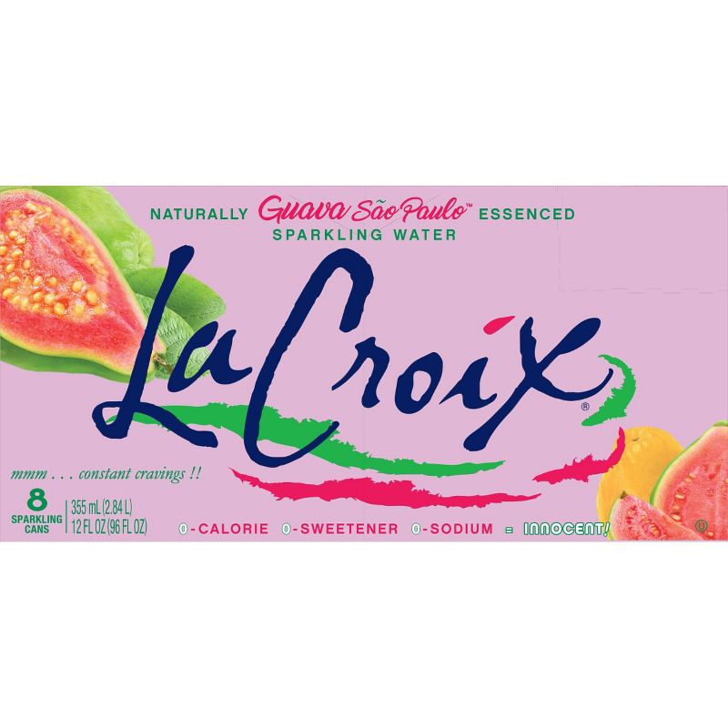 LaCroix Guava Sparkling Water - 8pk/12 fl oz Cans