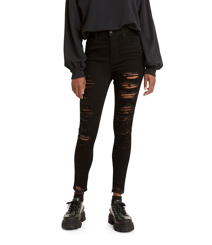 Celebrity Pink Destructed Mom Jeans