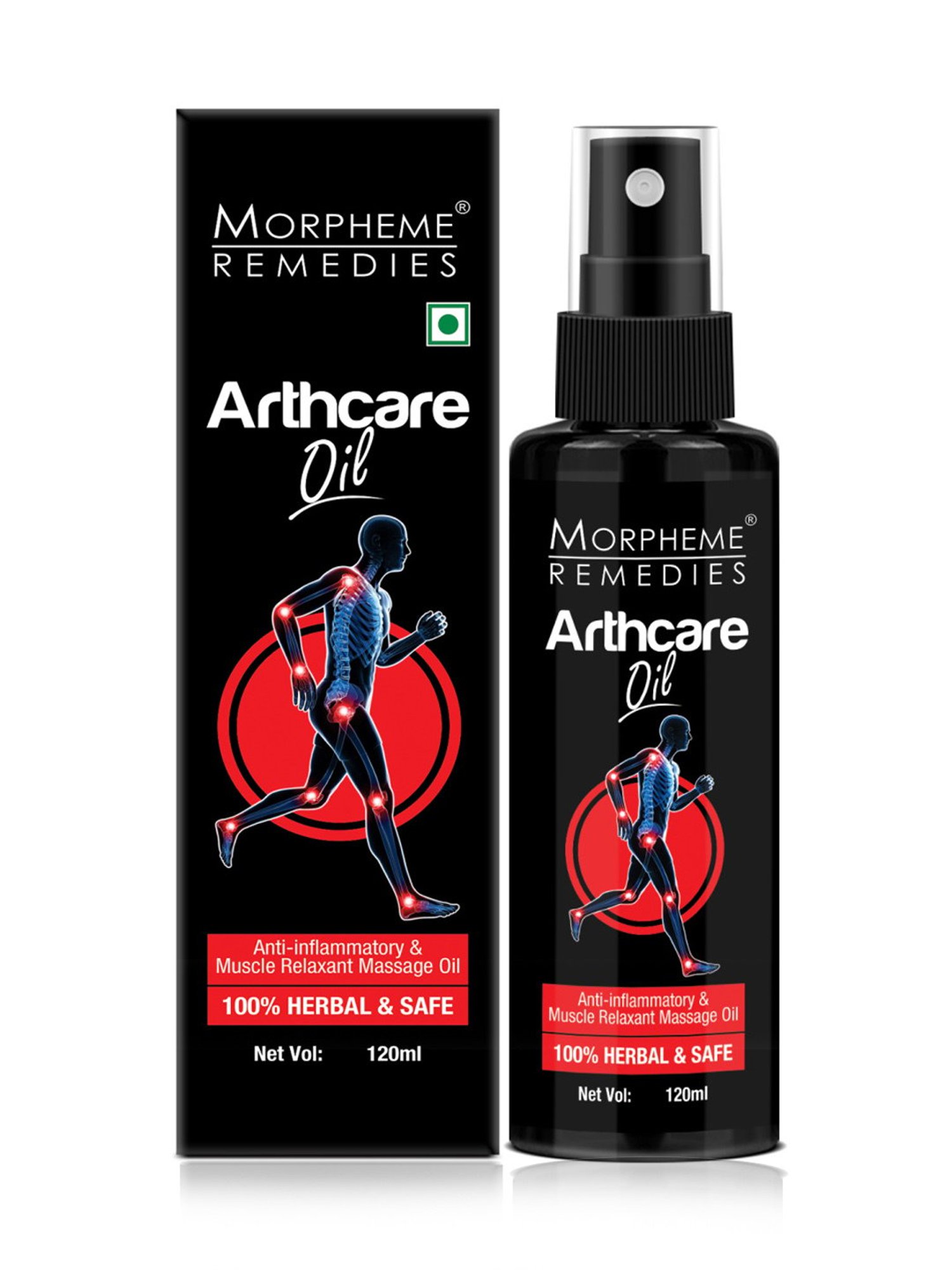 Morpheme Remedies Arthcare Pain Relief Oil for Body, Back, Legs, Knee - 120 ml