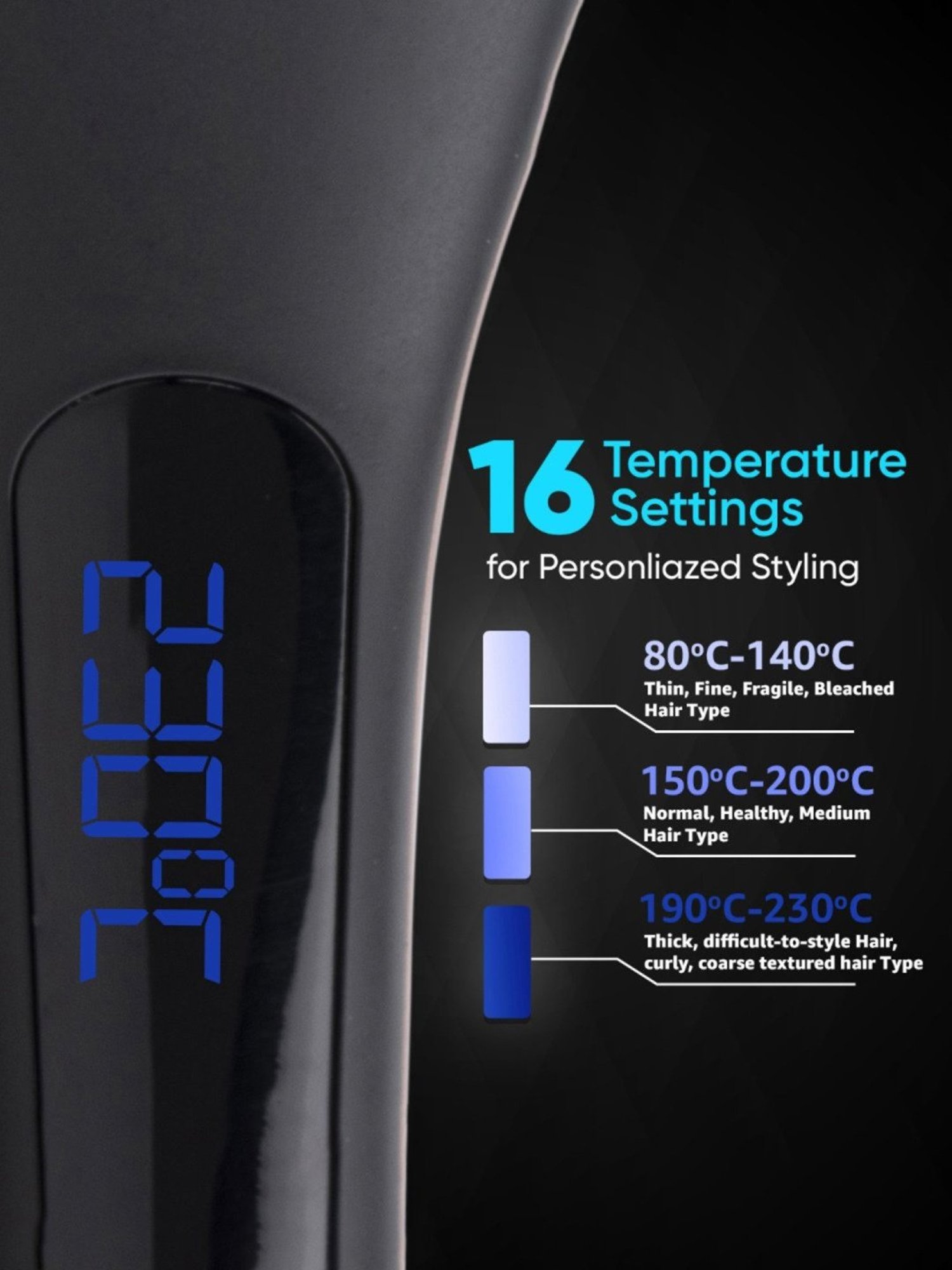 Vega X-Star Hair Straightening Brush With Thermo Protect Technology & Temperature Settings (VHSB-03)