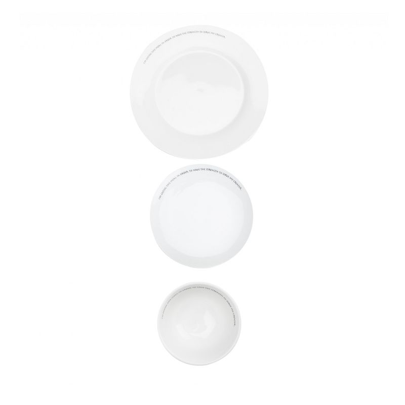 Mind Reader 3 Piece Set of Religious Bowl and Plates