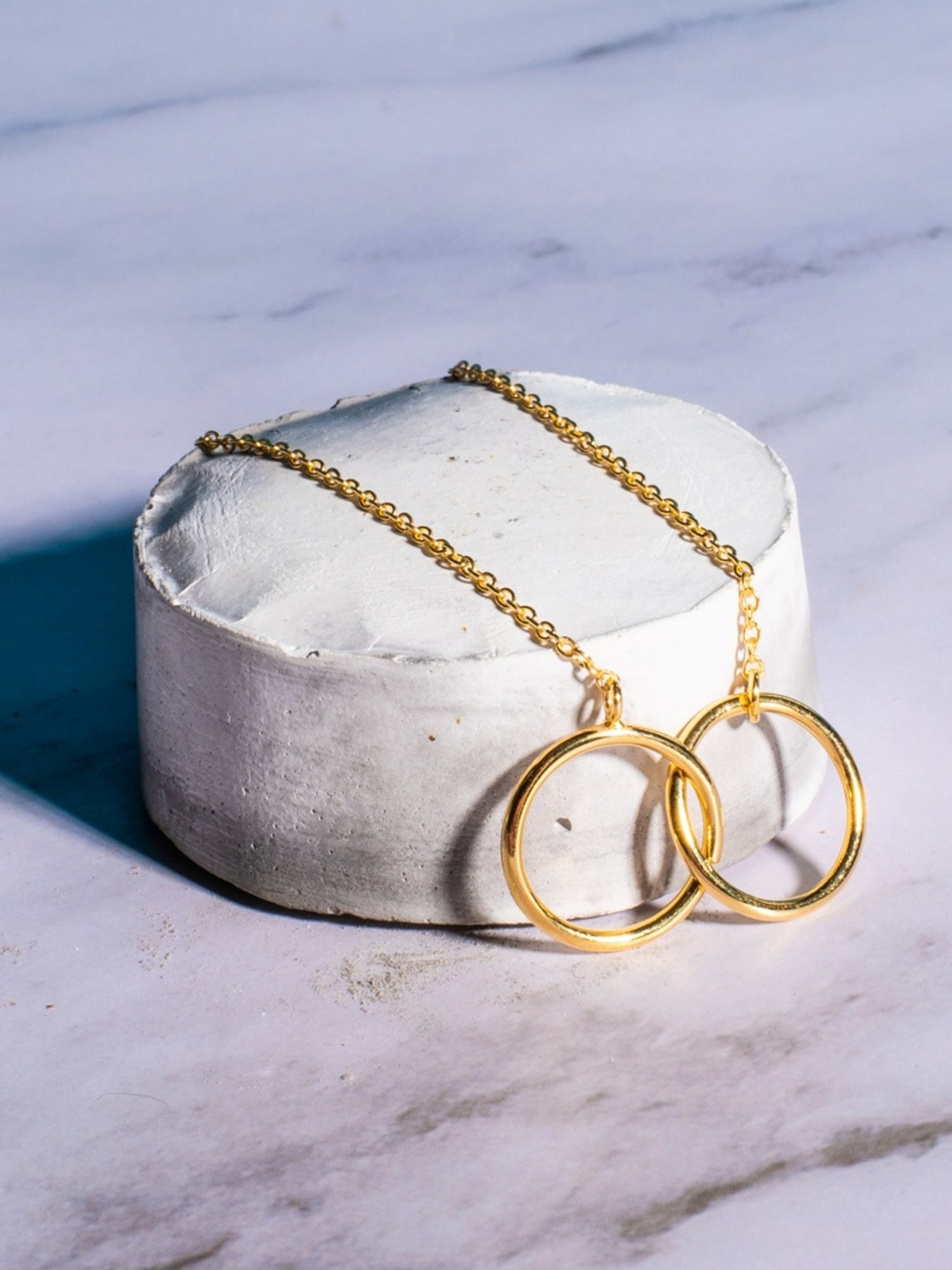 Palmonas Golden Entangled Chakra Vermeil Necklace for Women