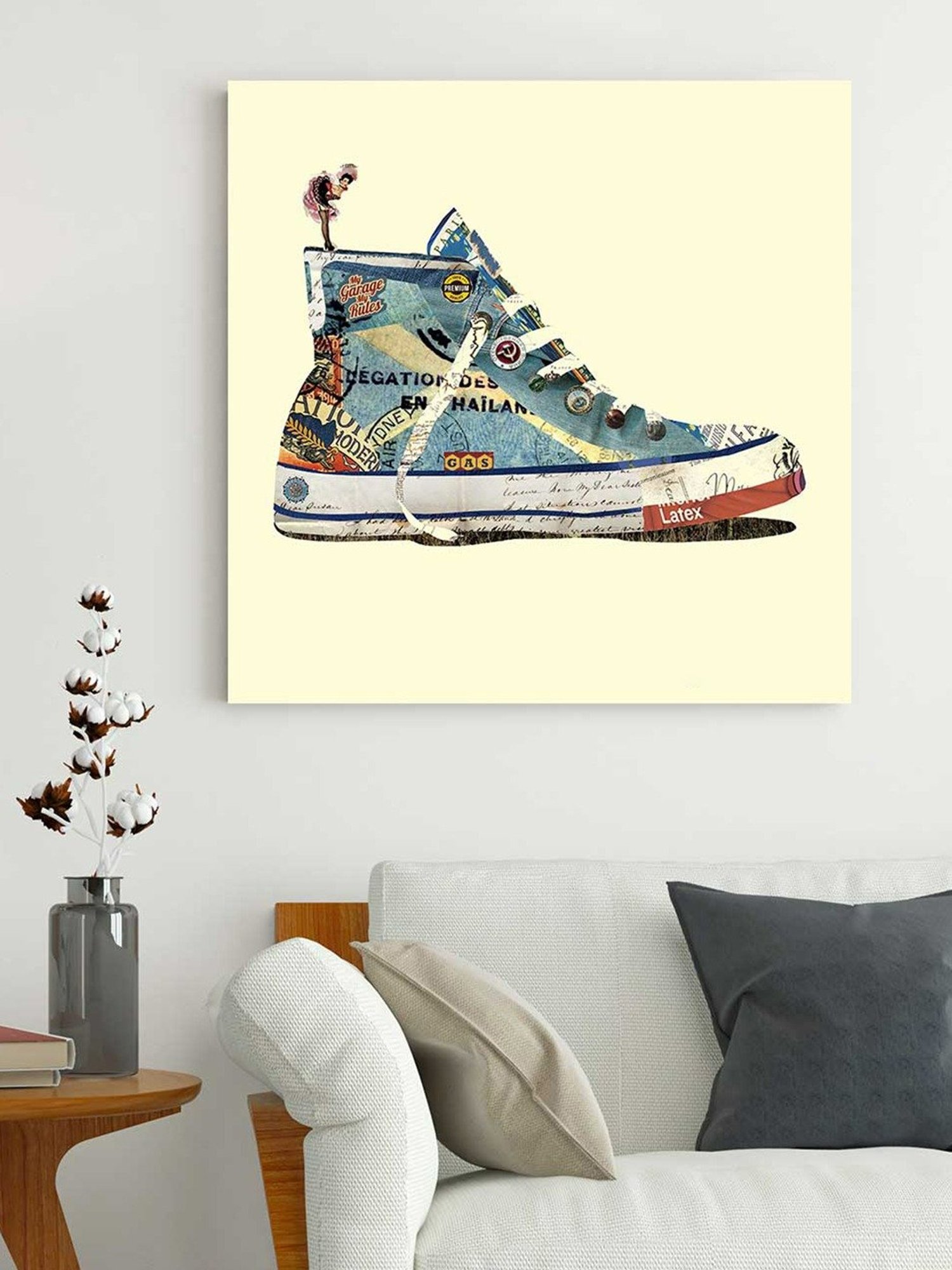 Art Street High Tops & High Fashion Sneaker Printed Multicolor Engineered Wood Wall Art