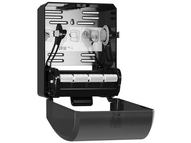 Tork 772828 Mechanical Hand Towel Roll Dispenser, 12.32" x 9.32" x 15.95" H80 System, Black