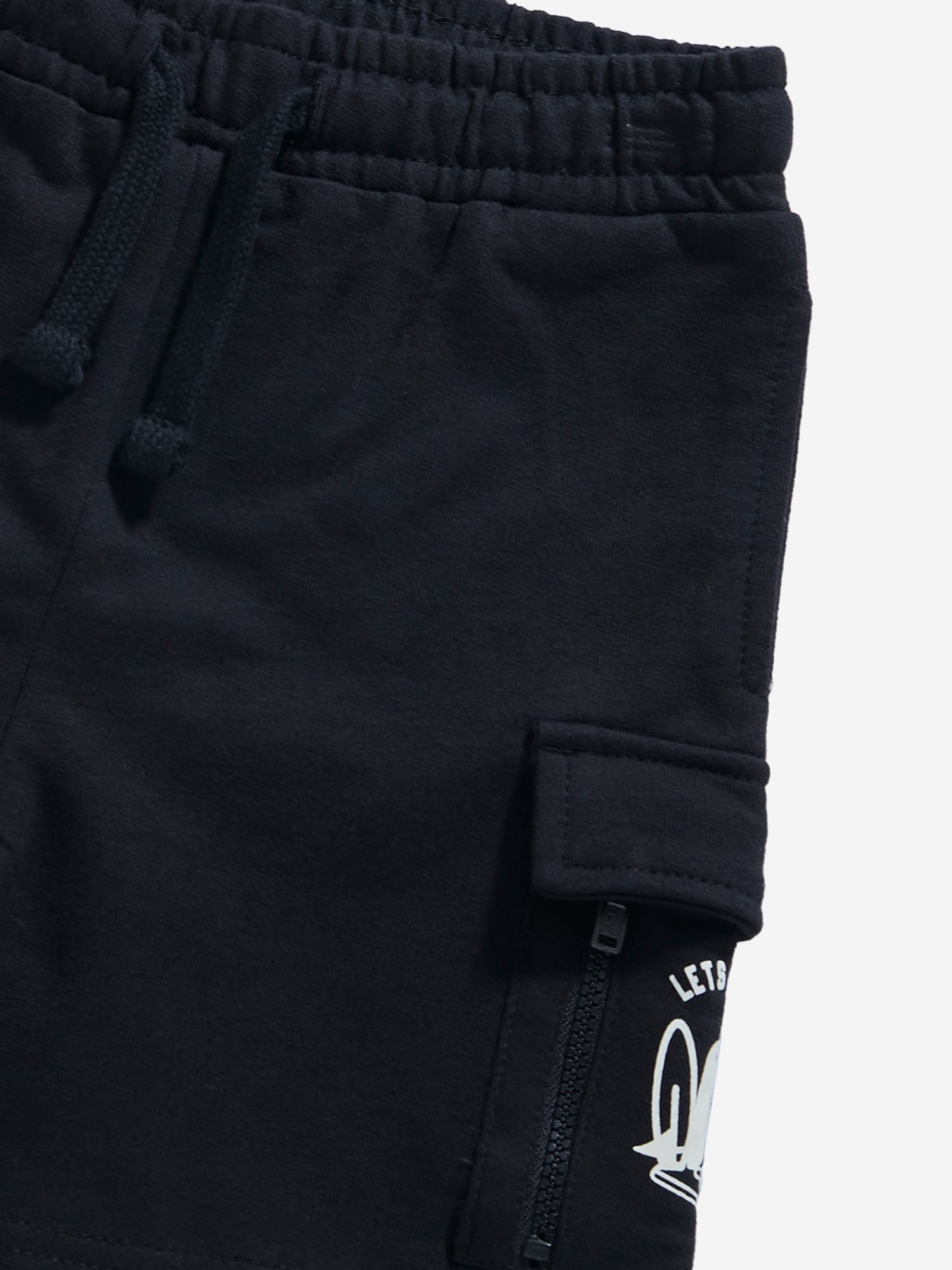 HOP Kids by Westside Black Cargo-Style Mid Rise Shorts
