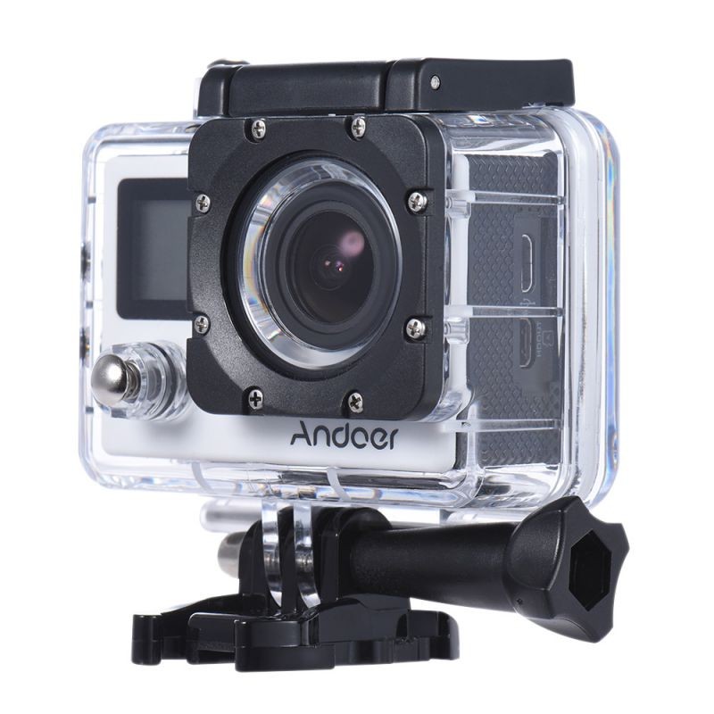 Andoer 4K 30fps/1080P 60fps Full HD 16MP Action Camera Waterproof 30m WiFi 2.0"LCD Sports DV Cam Camcorder 170 Degree 4X Zoom Dual Screen Car DVR w/ Remote Control
