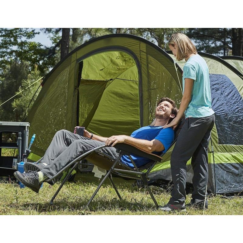 Copa Backpack Single Position Folding Aluminum Beach or Poolside Lounge Chair with Backpack Straps, Dark Blue