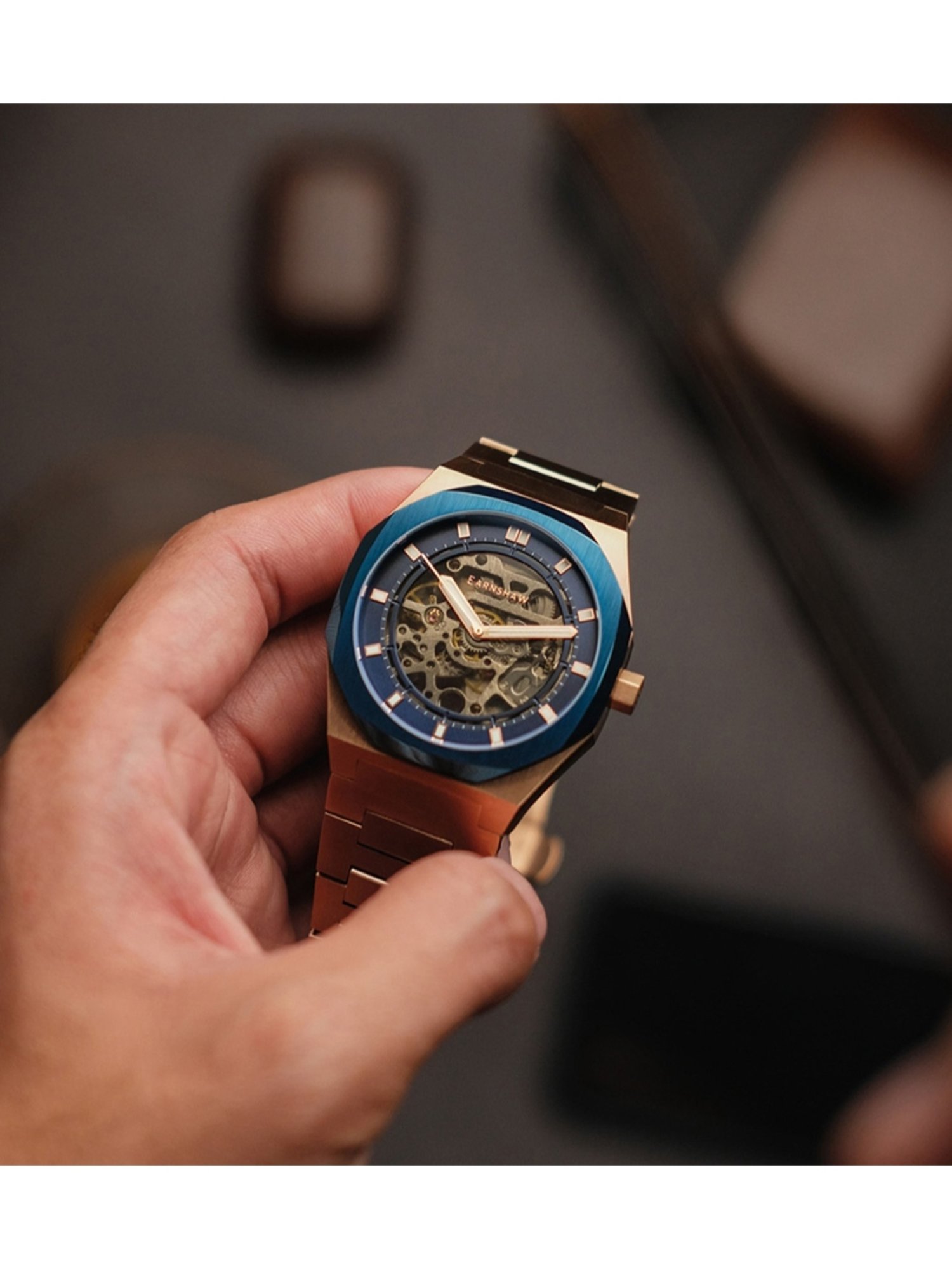 EARNSHAW ES-8142-88 Drake Skeleton Automatic Watch for Men