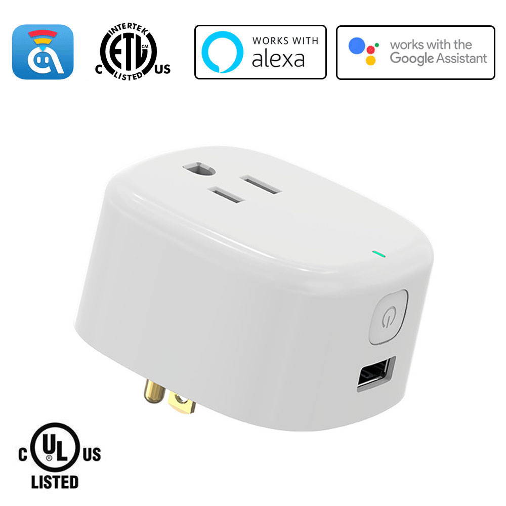 AvatarControls WiFi Smart Plug,UL Certified Wireless Smart Home Outlet Timer Switch,Remote Control ON/OFF Household Appliances Anywhere,Work with Alexa/Google Assistant, No Hub Required