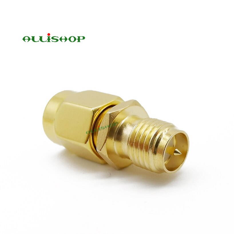 RF SMA Straight Goldplated RP SMA Male Plug to RP-SMA Female Jack (Male Pin) RF Coax Adapter Convertor