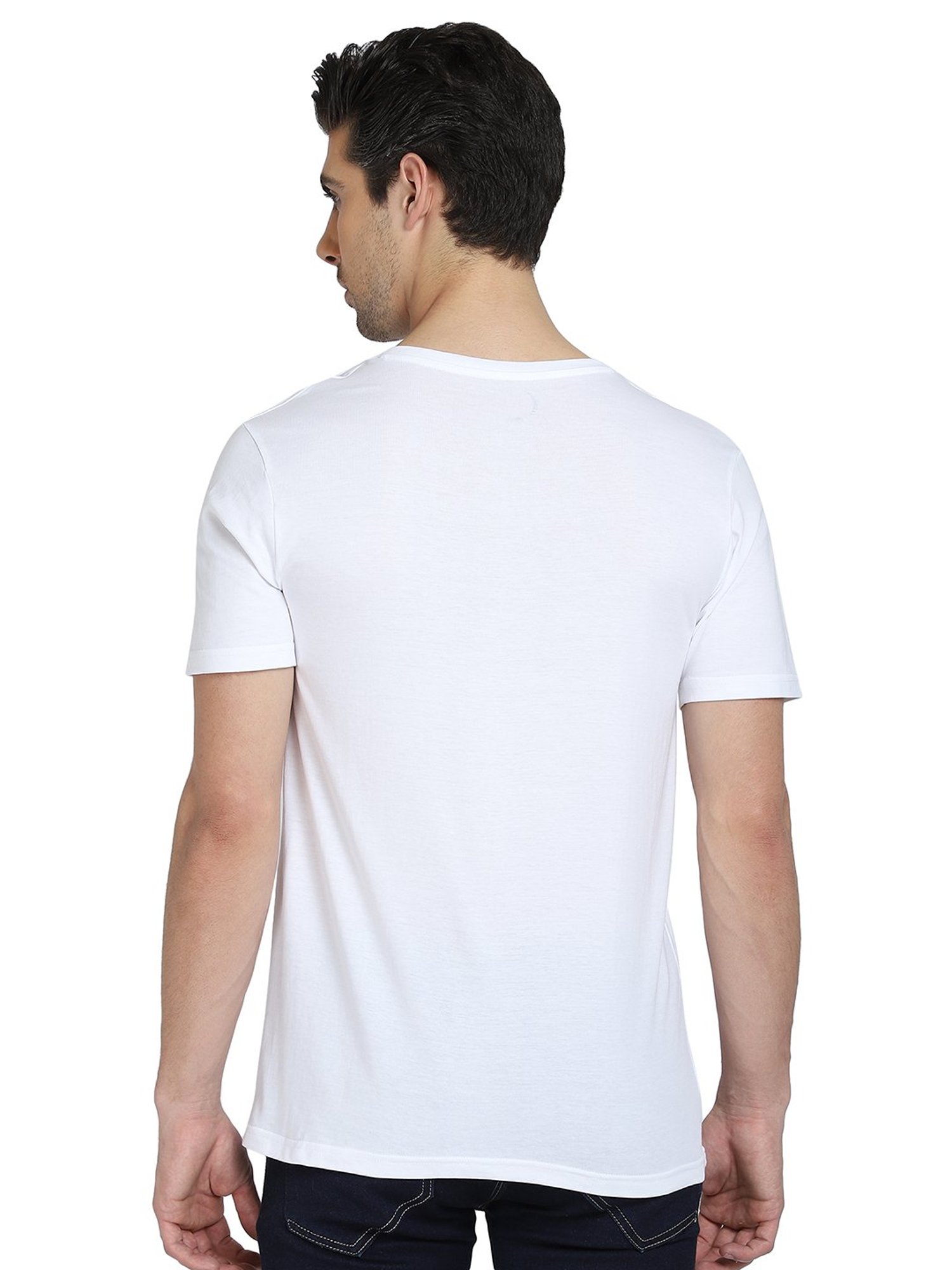 Dyca White V Neck T-Shirt