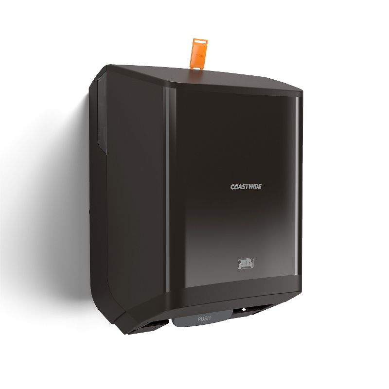 COASTWIDE Auto-Cut Hardwound Paper Towel Dispenser, Black CWJMHT-B-CC