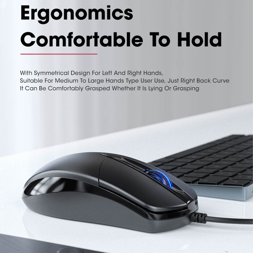 Wired USB Mouse, Computer Mouse Wired for Office and Home, 1200 DPI Optical Mouse, Ergonomic Shape Gaming Mice for Laptop Office Notebook PC Gamer Gaming Accessories