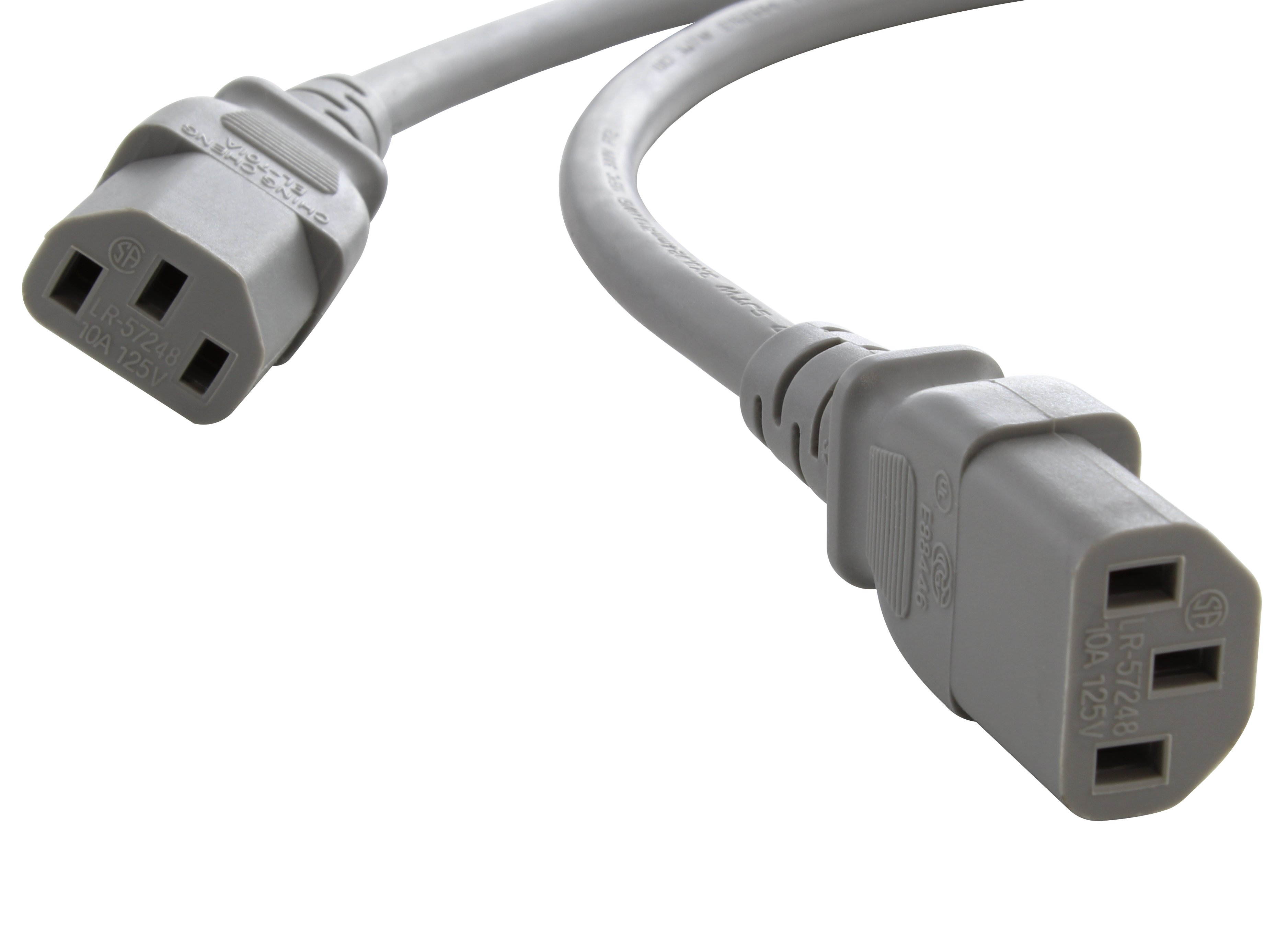 10ft 10A 18/3 Medical Grade Y-Cable With Two C13 Connectors