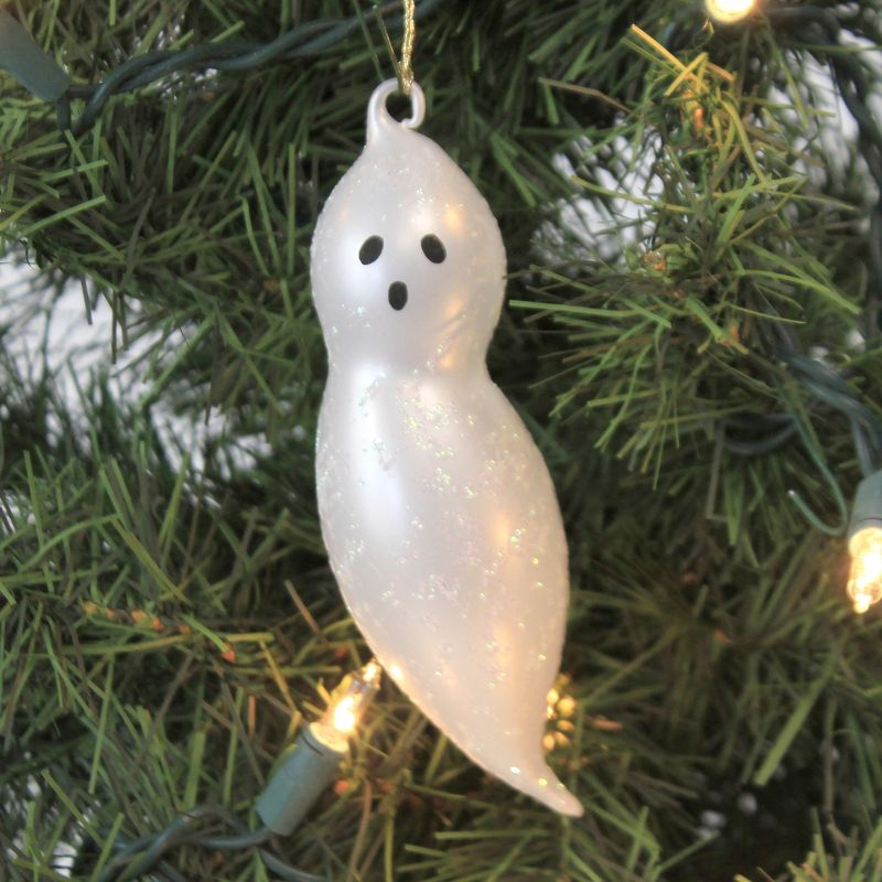 Italian Ornaments 5.0" White Ghost Ornament Halloween Spooky  -  Tree Ornaments