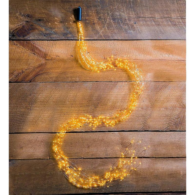 Plow & Hearth - Firefly Bunch Lights, 6arm White LEDs on Bendable Wires, Copper Wire