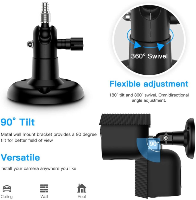 Koroao Wall Mount + Silicone Weatherproof Housing for Arlo Ultra,Arlo Pro 3 - Indoor/Outdoor Security Bracket More Stable and Flexible (1-Pack, Black)