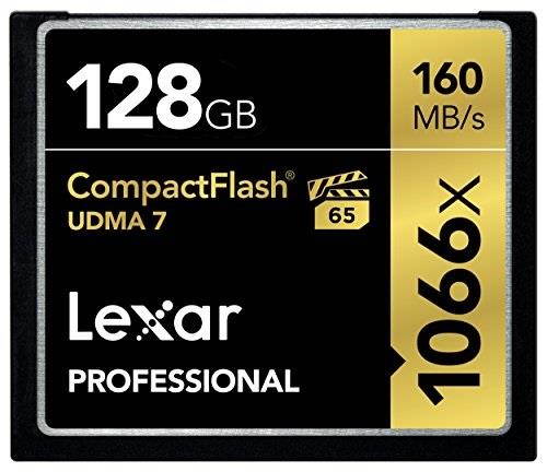 lexar professional 1066 x 128gb vpg65 compactflash card up to 160mb/s read w/free image rescue 5 software lcf128crbna1066