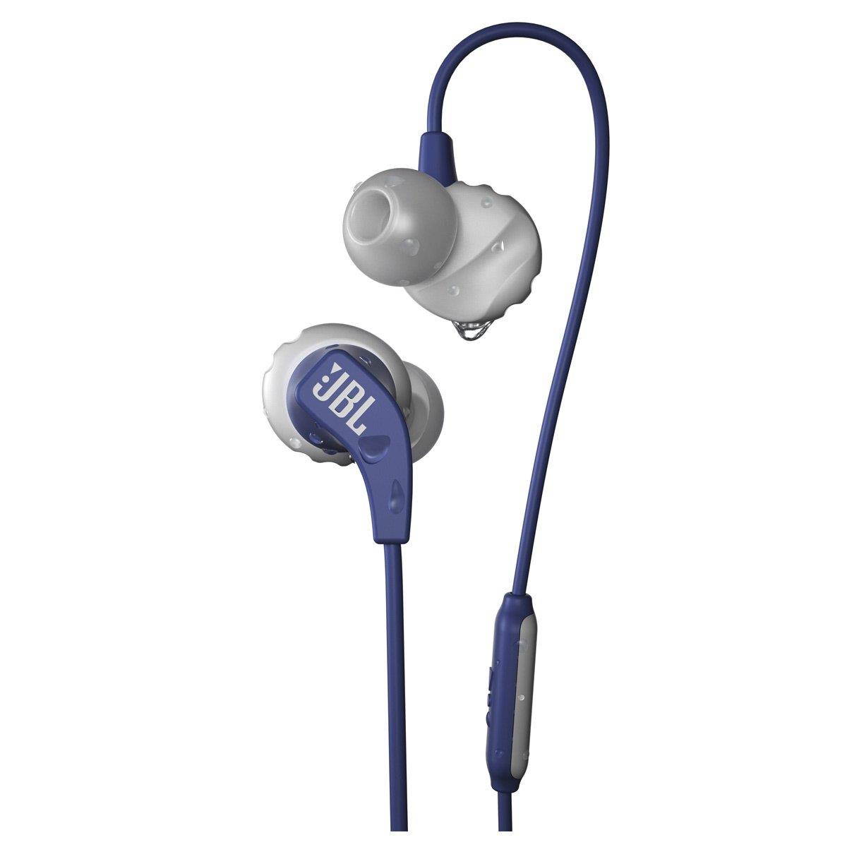 JBL Endurance RUN Sweatproof Sports In-Ear Headphones with One-Button Remote and Microphone (Blue)