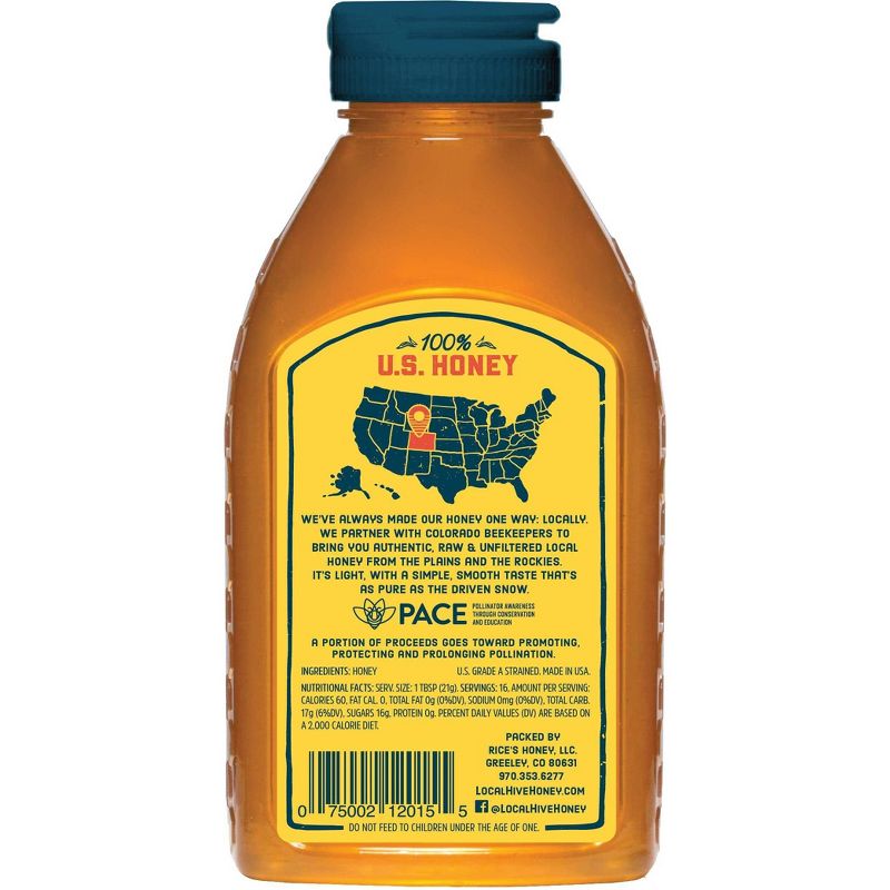 Local Hive Colorado Raw & Unfiltered Honey -12oz