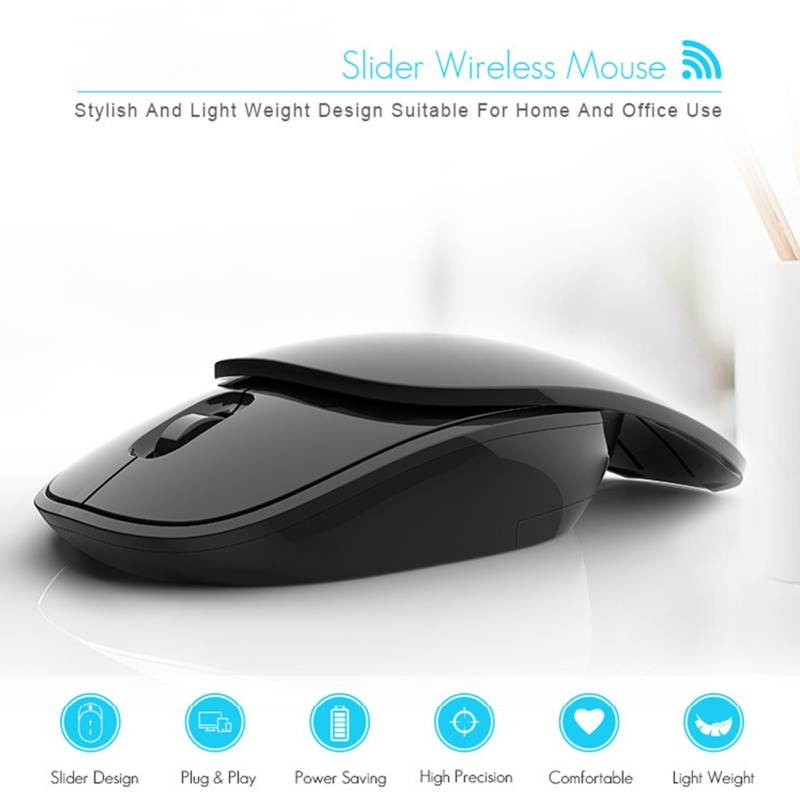 IMICE E-1100 Computer Mouse Power Saving Fashionable Computer Accessory Wireless Connection Office Mouse for Laptop