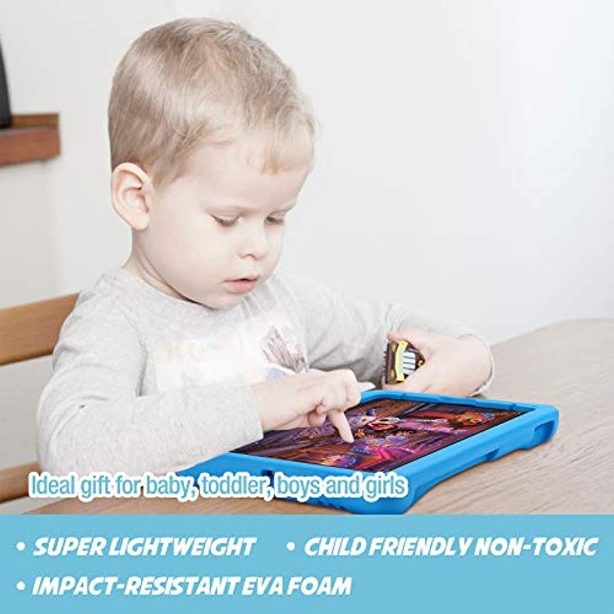 ProCase Kids Case for iPad Air 4 10.9" 2020 / iPad Pro 11 2020 & 2018, Shockproof Rotate Handle Folding Stand Cover Light Weight Kids Friendly Case for iPad Air 10.9'' (4th Gen) / iPad Pro 11 &ndash;Blue