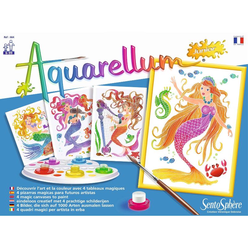 12pc Aquarellum Junior Mermaids Painting Kit - SentoSphere USA