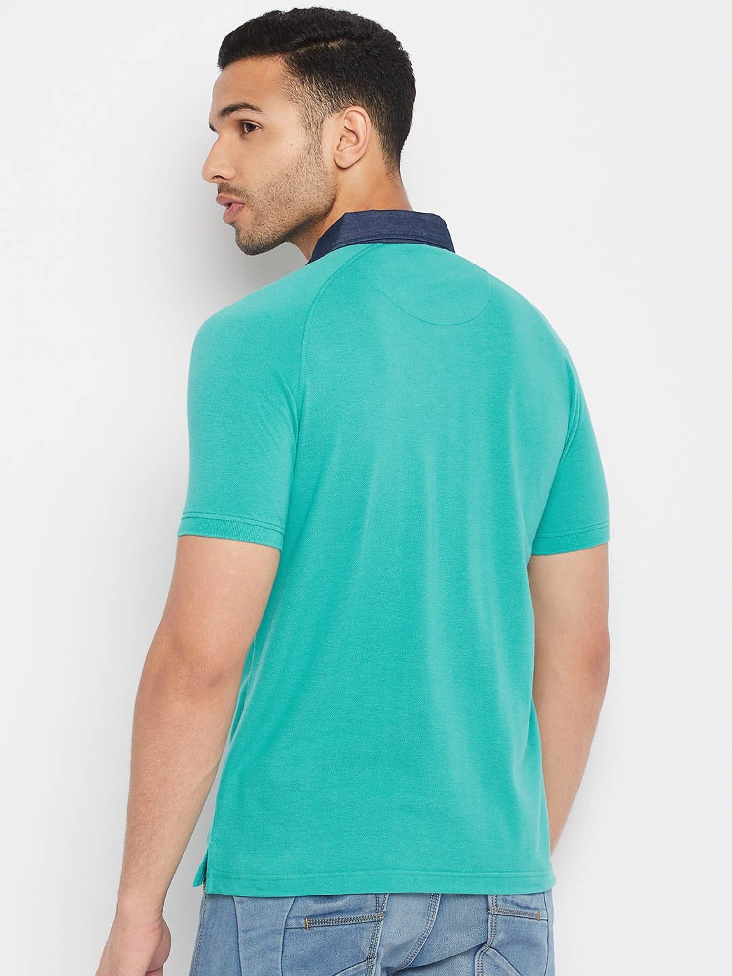 Club York Turquoise Regular fit Polo T-Shirt
