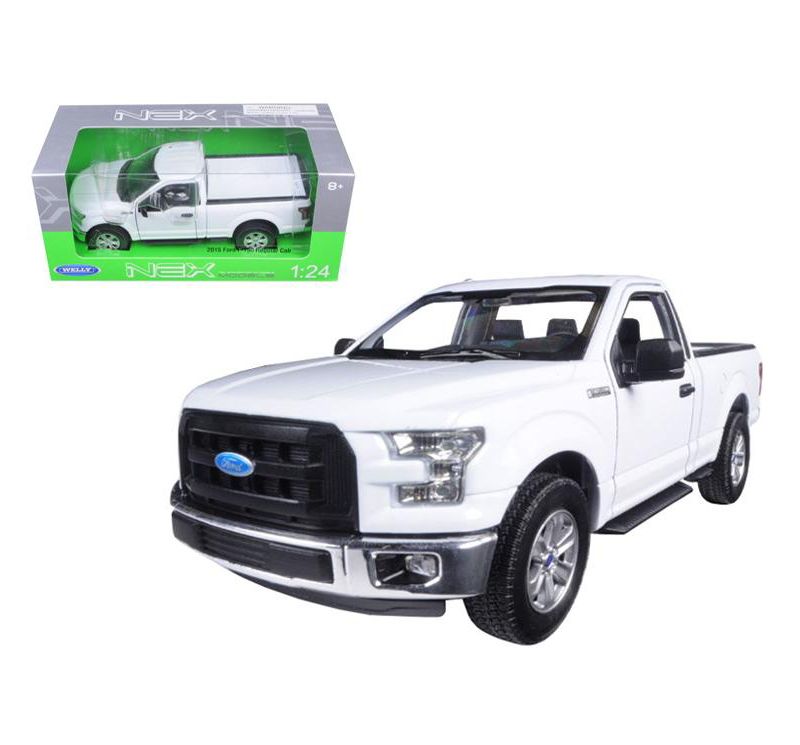 2015 Ford F-150 Regular Cab Pickup Truck White 1/24-1/27 Diecast Model Car by Welly