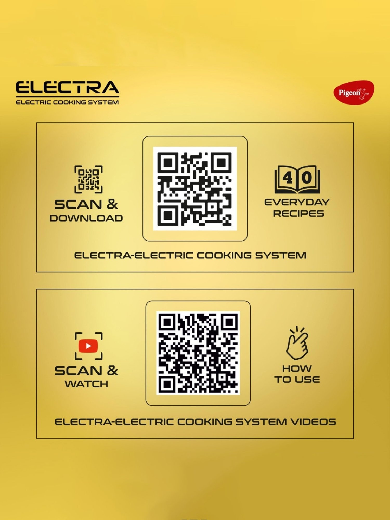 Pigeon Air Fryer 1200W, 6L with Touch Control & 8 Pre-Set Menu (Black)