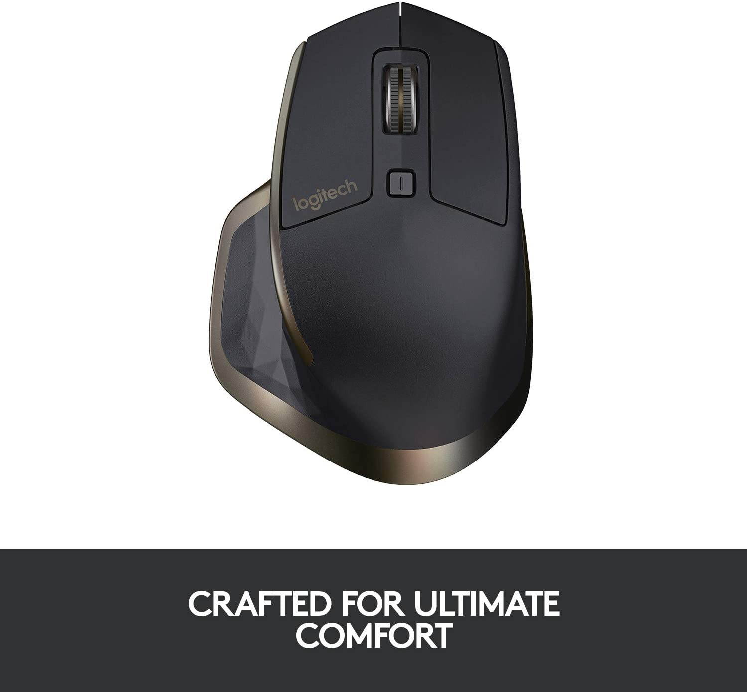 Logitech MX Master Wireless Mouse &ndash; High-precision Sensor, Speed-Adaptive Scroll Wheel, Easy-Switch up to 3 Devices - Meteorite Black