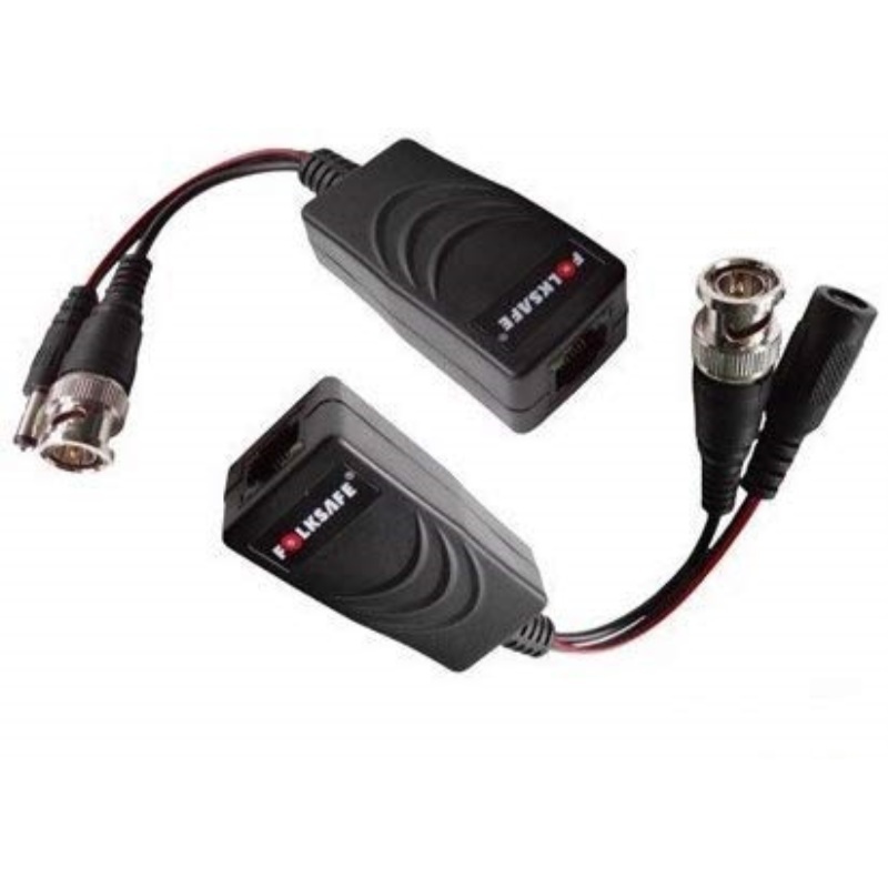 HDView Video and Power Passive Balun BNC Transceiver for 720P 1080P 3MP 4MP 5MP HD-TVI/CVI/AHD/Analog/960H Camera (1 Pair)