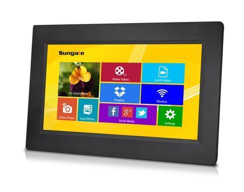 Sungale Group - CPF1032 - Sungale Cloud Frame - 10.1 LED Digital Frame - Black - 1024 x 600 - Cable - 16:9 - Slideshow -