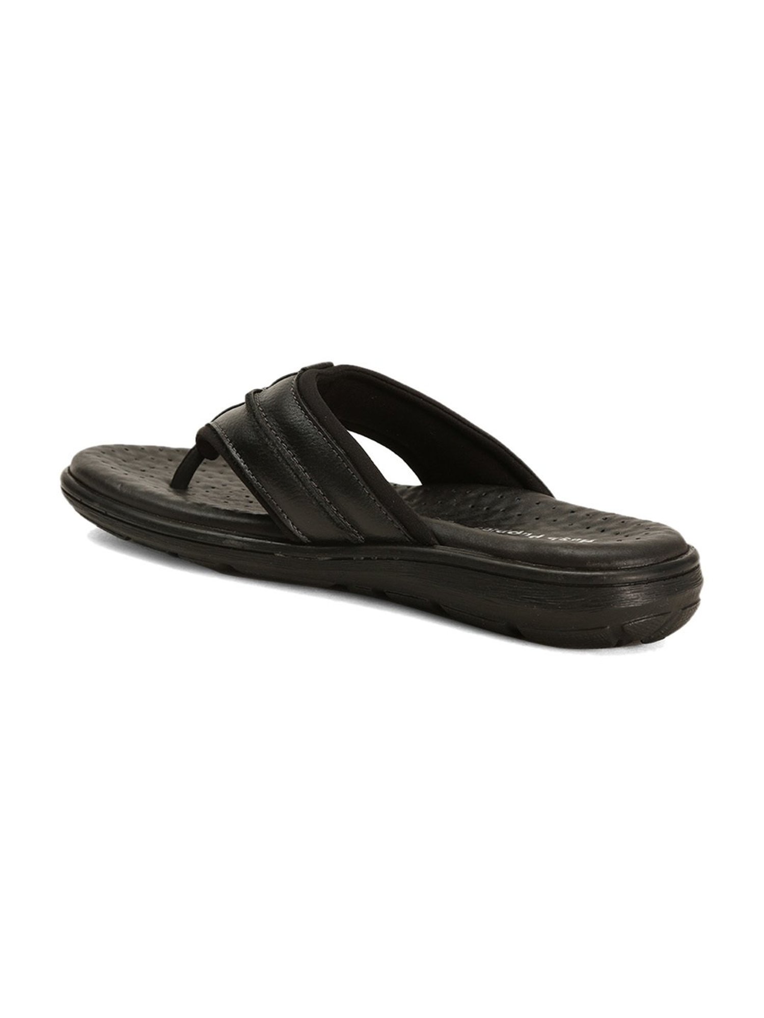 Hush Puppies by Bata Men's Coal Black Thong Sandals