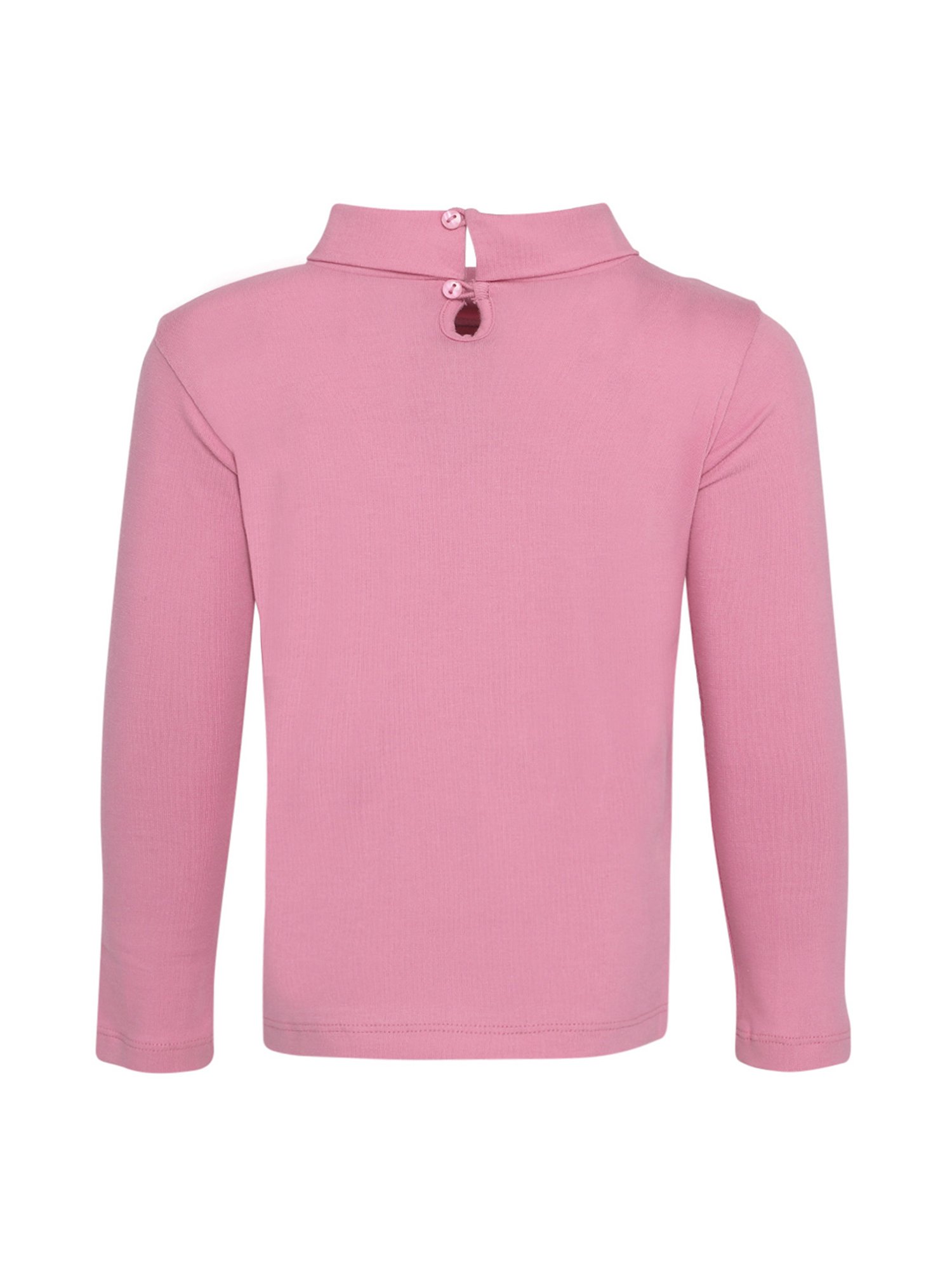 A Little Fable Kids Pink Solid Skivvy T-Shirt