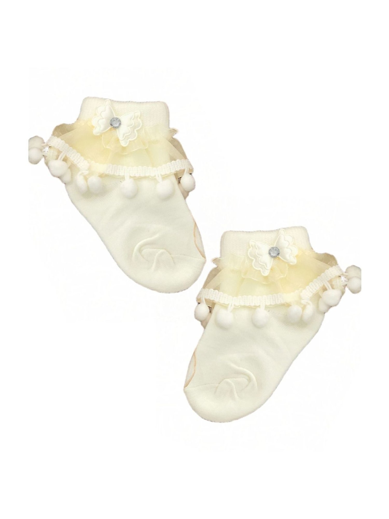 NEXT2SKIN Kids Cream Regular Fit Socks (Pack of 3)