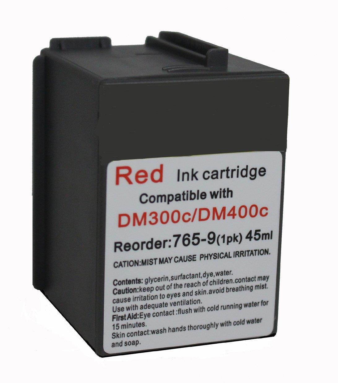 Pitney Bowes 765-9 Compatible Red Ink Cartridge for DM300c, DM400c, DM450c Postage Meters