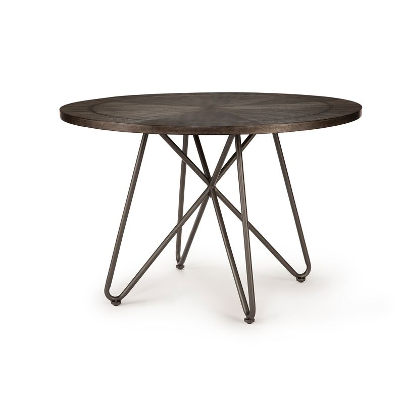 5pc Derek Extendable Dining Table Set Gray/Black - Steve Silver