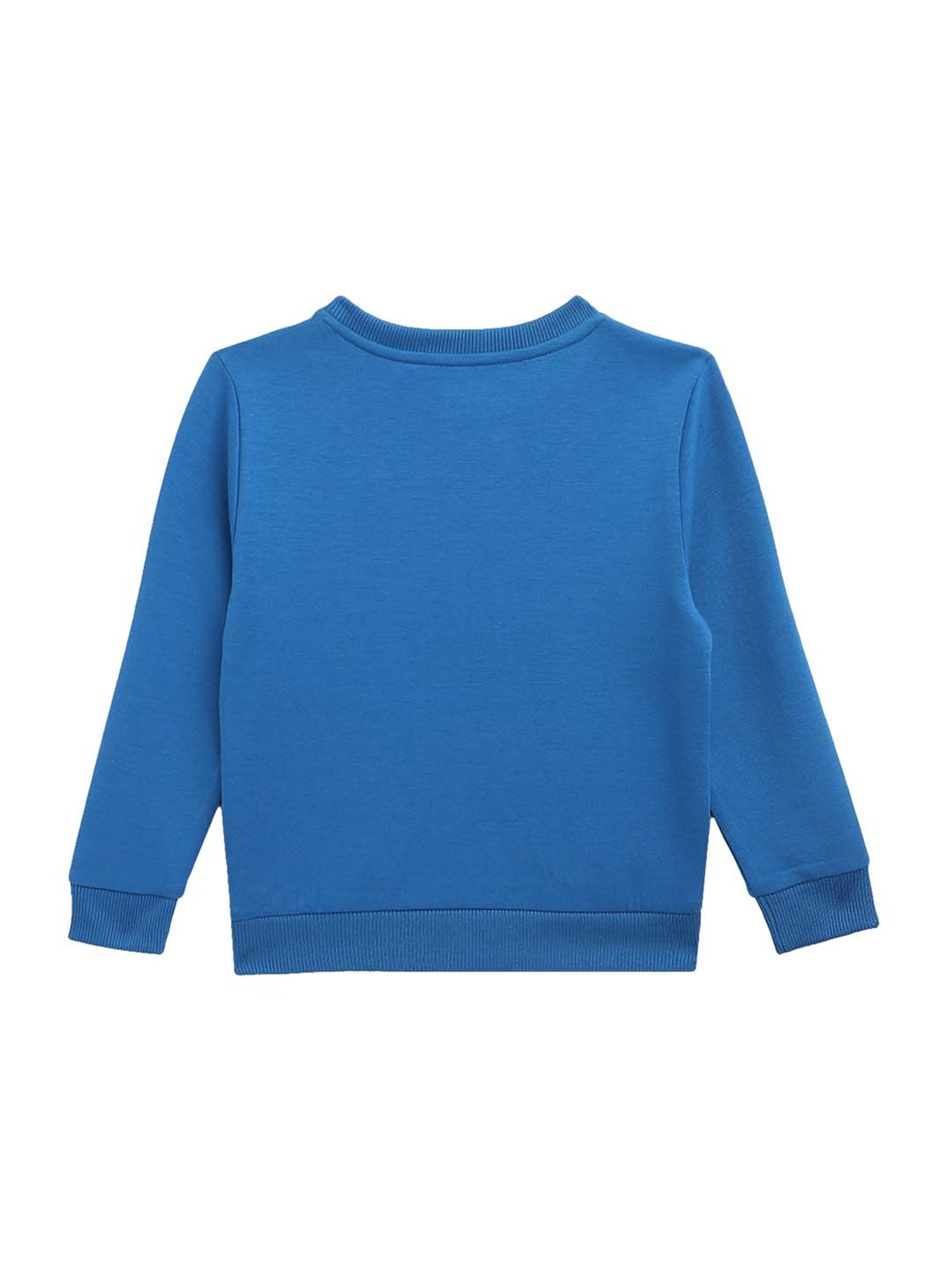 Blue Giraffe Kids Blue Cotton Sweatshirt