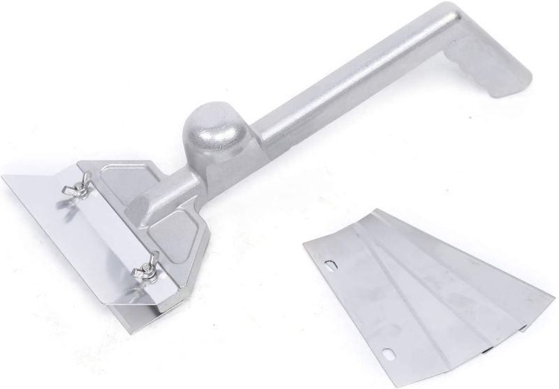 LOYALHEARTDY Frying Table Cleaning Shovel, Stainless Steel Barbecue Scraper, Barbecue Accessory Tool Set, With 4 Replacement Blades