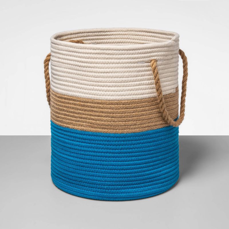 Coiled Rope Basket White/Blue - Opalhouse™